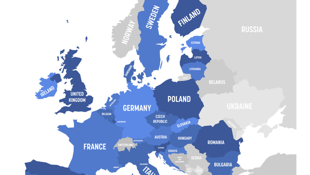 map of the European Union