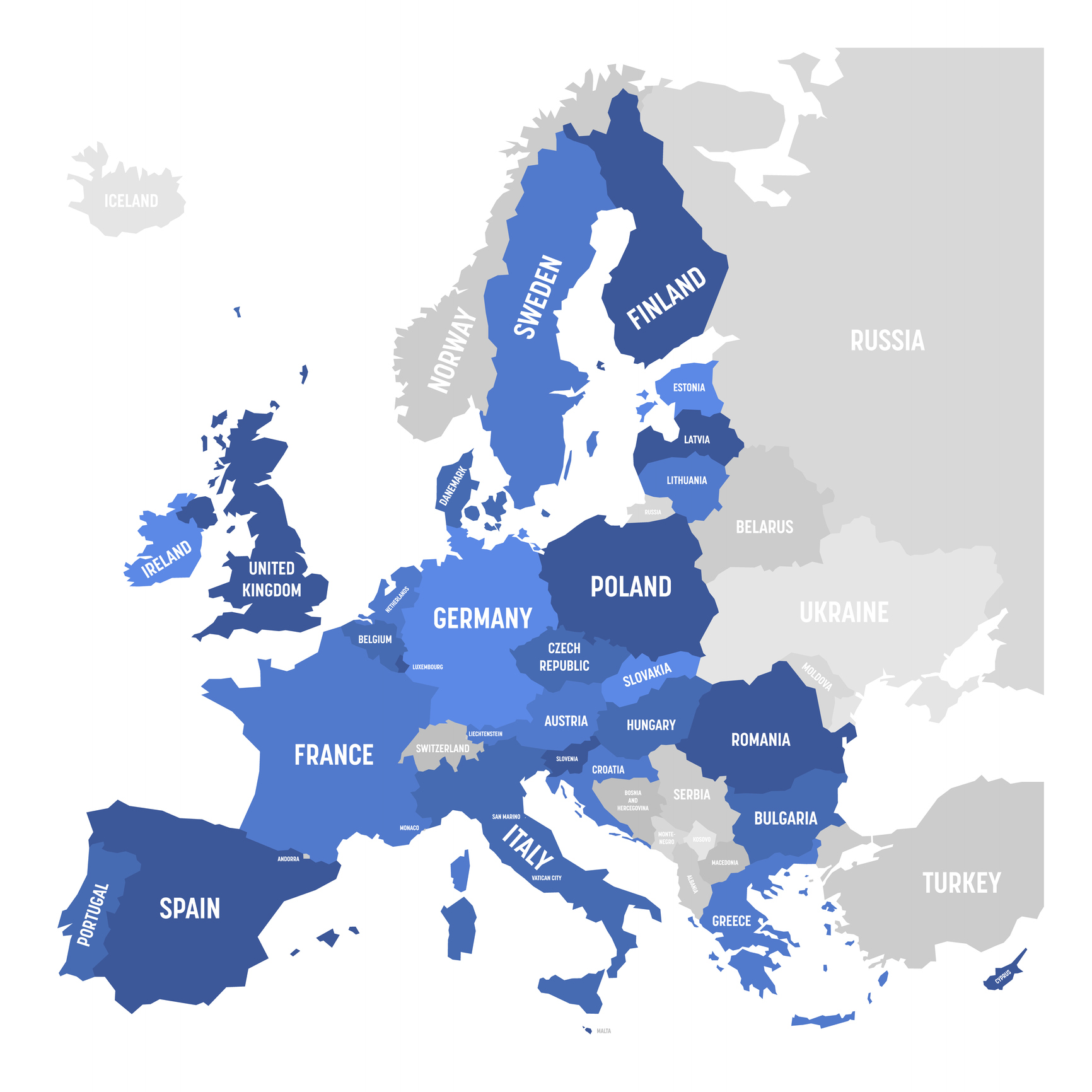 map of the European Union