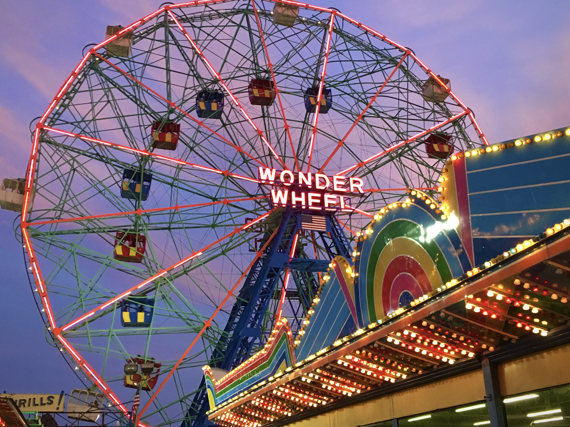 Glowing Ferris Wheel Scene Caught in a Nostalgia Trap