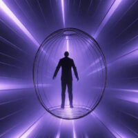 Image of a human in a cage trapped by their own loyalty and commitment