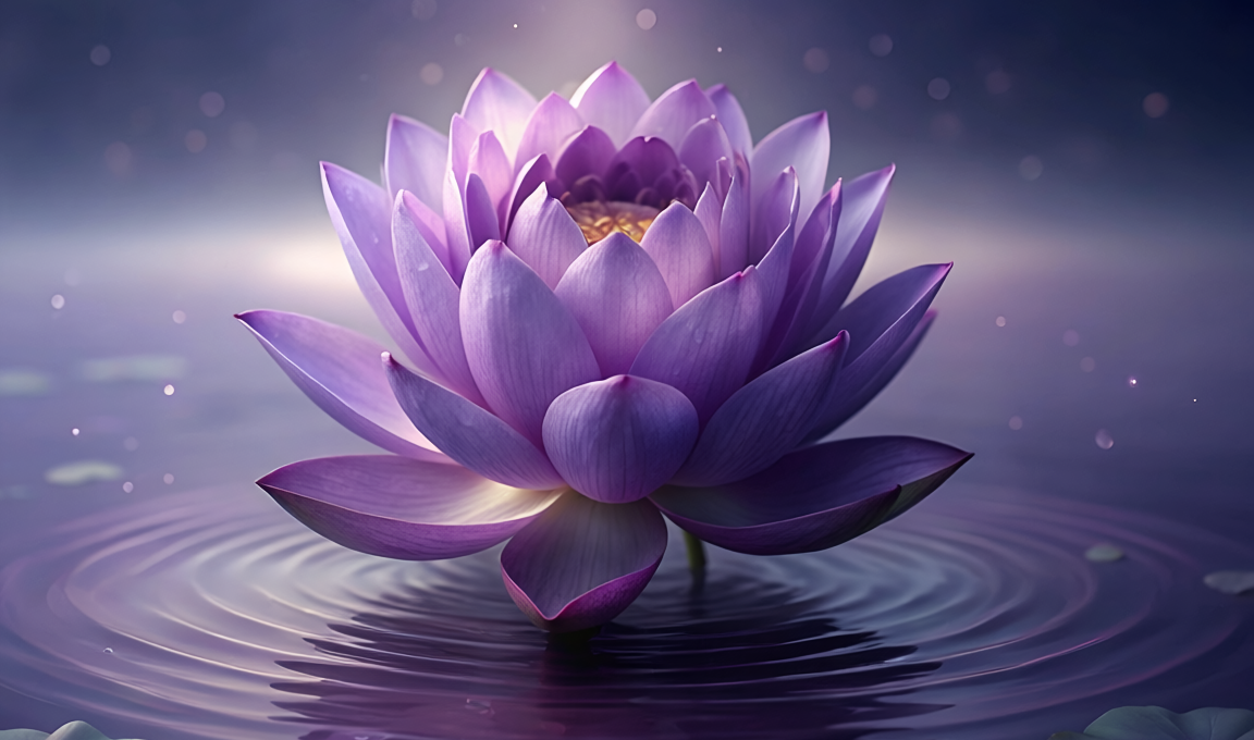 lotus flower in purple representing pace and patience